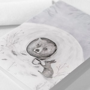 Carte de souhaits - Le réveil / Bear / Coffee / Spring / Greeting cards / Stationery image 2