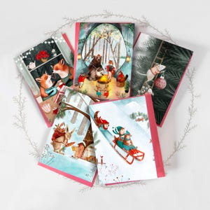 Pack of 5 greeting cards - 2022 Edition - Happy Holidays / Christmas - Card - Greeting cards - Greeting card - Christmas