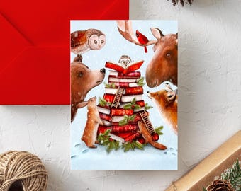 NEW - CHRISTMAS 2024 “There was a faun” / Happy Holidays / Christmas / Greeting card / Greeting card / Animal / Books / Quebec