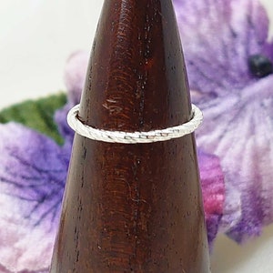 Sparkly Diamond Cut Sterling Silver Stacking Ring