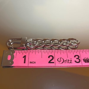 Silver Metal Purse Strap Extender Chain: Bag Charm, 3-8 inch