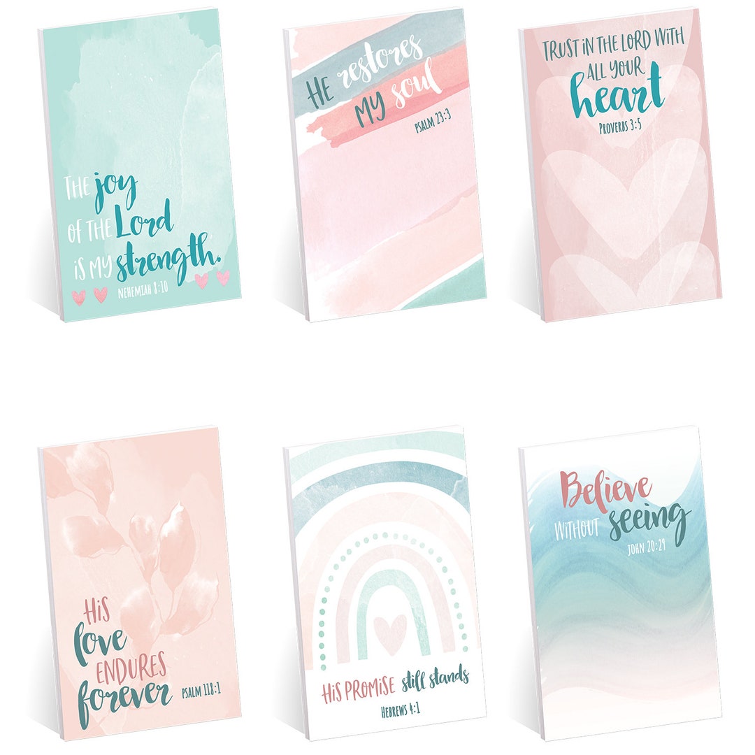 Inspirational Bible Verse Sticky Note Assortment / 3 X 4 Repositionable