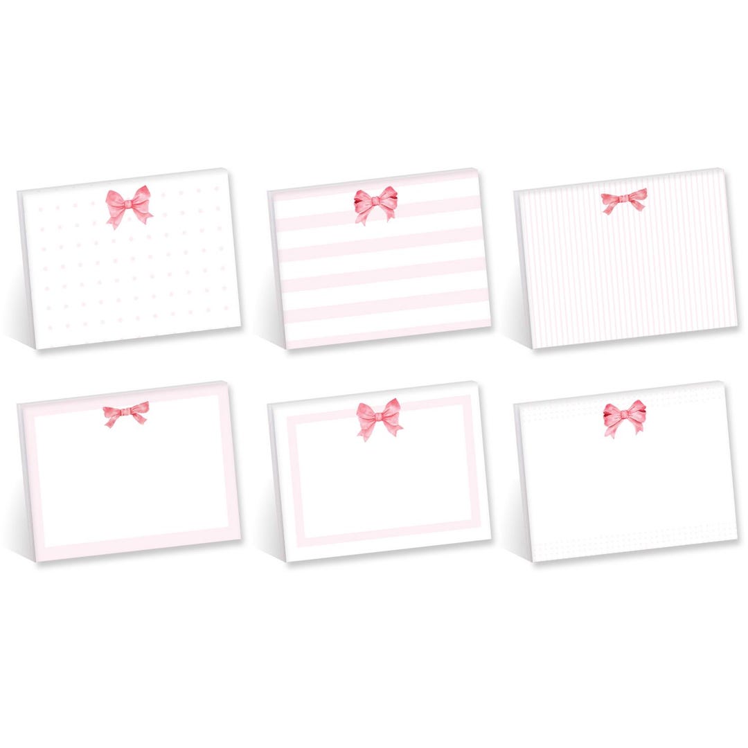 Pink Bow Sticky Note Assortment / 4