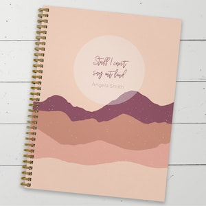Personalized Funny Notebook: Softcover Journal with Gold Spiral