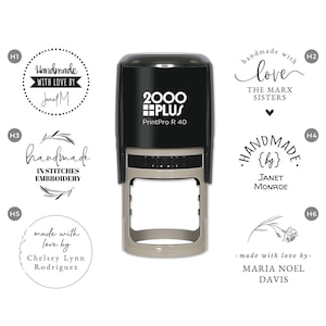 Personalized Handmade With Love Stamp: Self-Inking Custom Stamper
