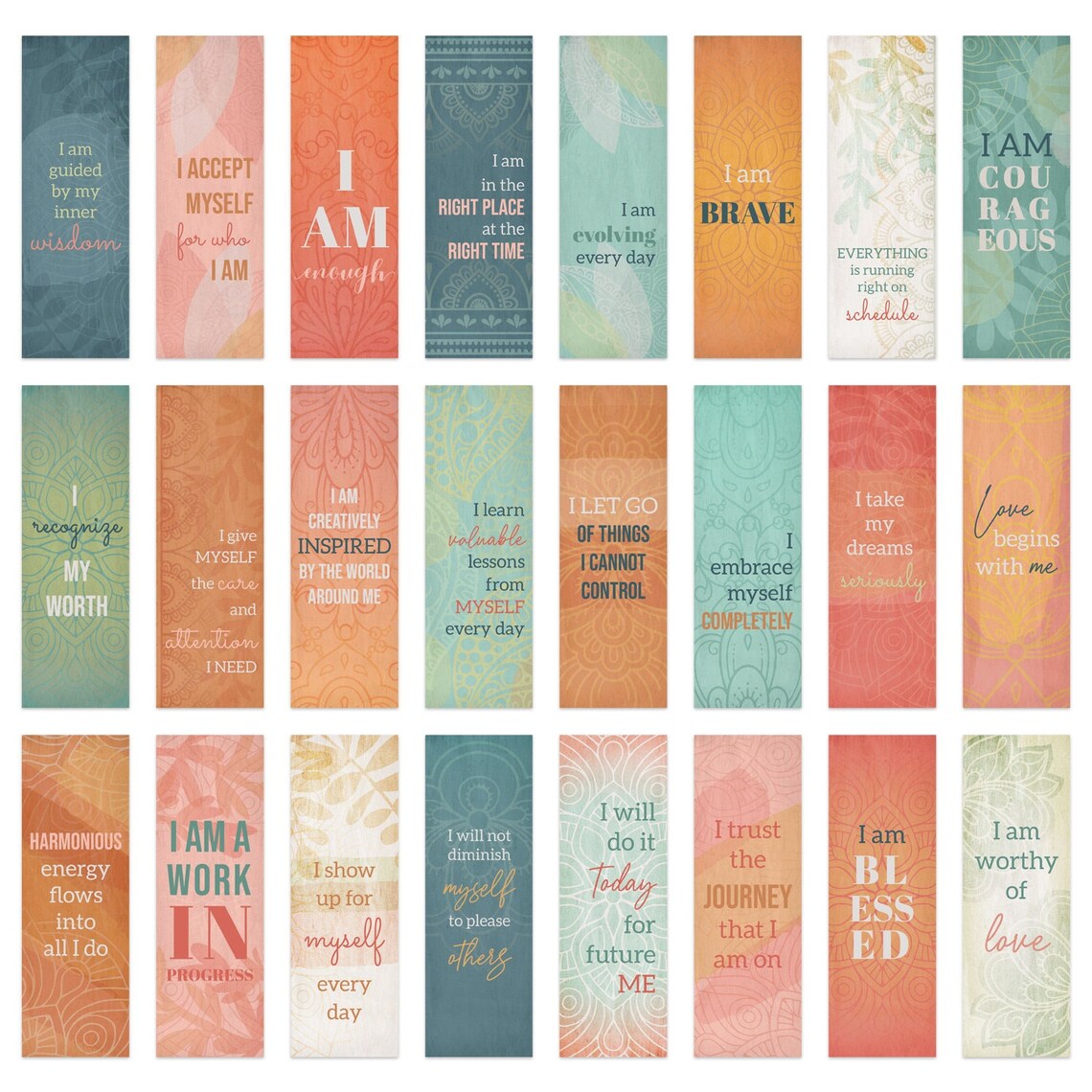 Motivational Bookmarks / 2 X 6 Paper Bookmark - Etsy