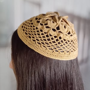 Cotton Lace Kippah for Women: Jewish Yarmulke, Hiddur Mitzvah