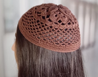 Cotton lace womens kippot Hiddur Mitzvah kippah for ladies Flower yarmulke Jewish aesthetics Passover Rosh Hashanah gift for her