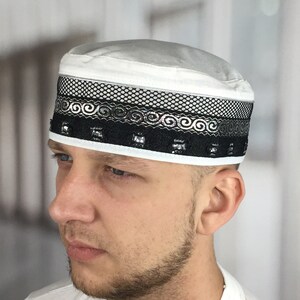 Zomerkatoen kufi islamitische hoed met verstelbare maat Eid-cadeaus Moslimaccessoires Verjaardag Ramadan Namaz-cadeaus voor hem