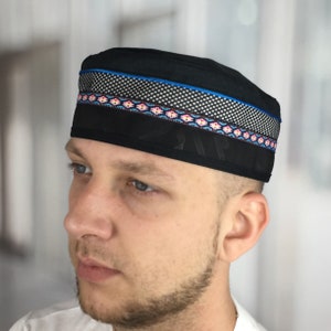 Mens skullcap  Summer kufi Islamic hat with adjustable size Eid gifts Muslim accessories Birthday Ramadan Namaz gifts for men