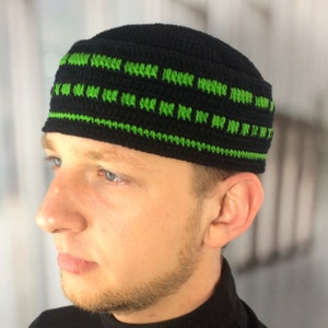 Crochet Kufi for Men: Muslim Beanie, Ramadan Gift