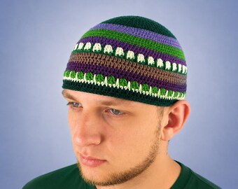 Kufi Retro Jazz Musician Hat Joe Zawinul Inspired Crochet Skullcap