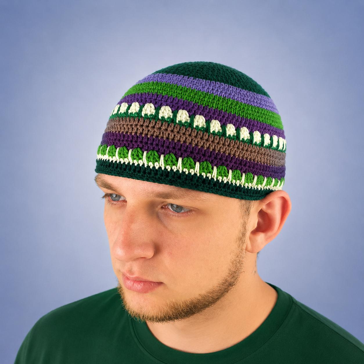 Kufi Retro Jazz Musician Hat Joe Zawinul Inspired Crochet Skullcap