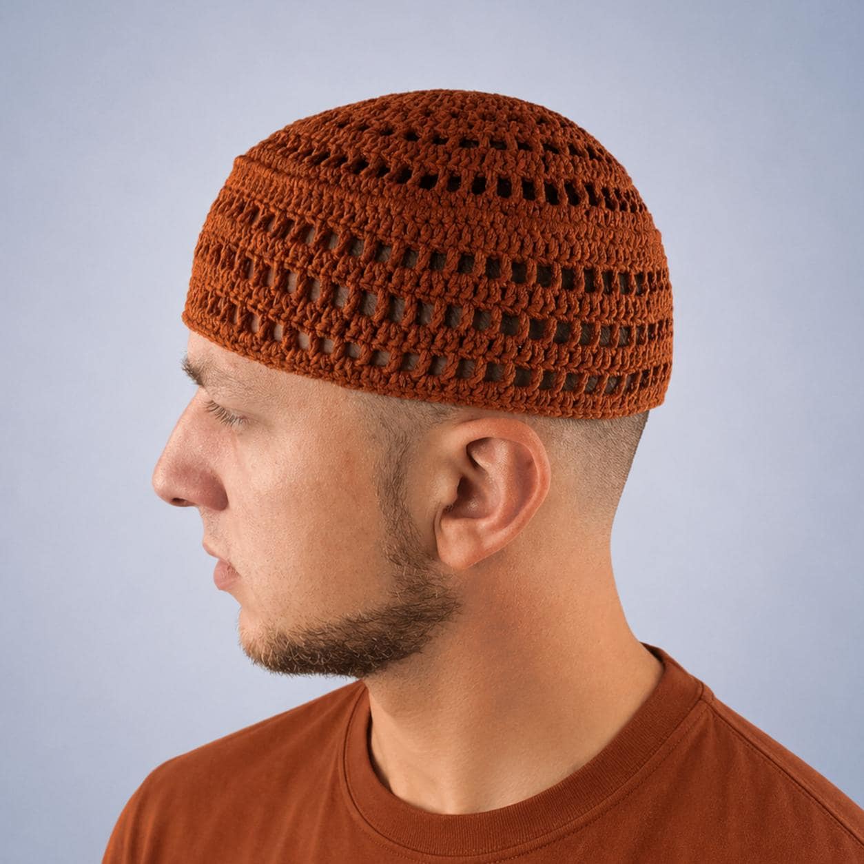 Breathable сrochet Kufi Hat Muslim Skullcap for Summer : Eid