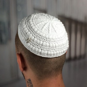 Large Black Kippah Star of David Kippot Big Yarmulke Jewish Magen David