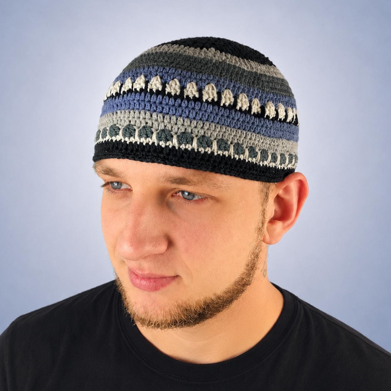 Kufi Retro Jazz Musician Hat Joe Zawinul Inspired Crochet Skullcap