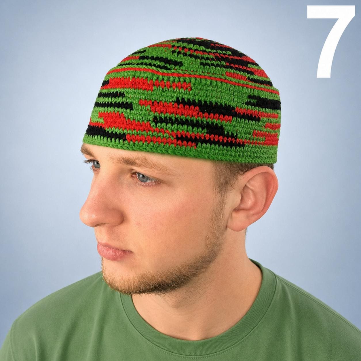 Jim Brown Green Kufi Hat: Pan African Heritage Inspired Mens