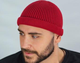 Knstol Bonnet Unisexe Pour Homme Et Femme, Bonnet De Pêcheur, Bonnet D'hiver En Tricot, Casquette De Montre Casquette Tête De Mort, Gris, Taille Unique