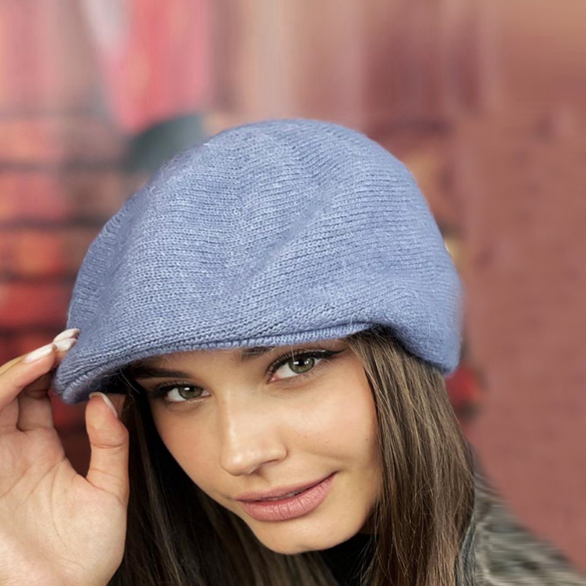 Adjustable Newsboy Cap Angora-Acrylic Blend Hand Wash Only Comhats Winter Womens Newsboy Hats Wool Baker Boy Cancer  main image 2