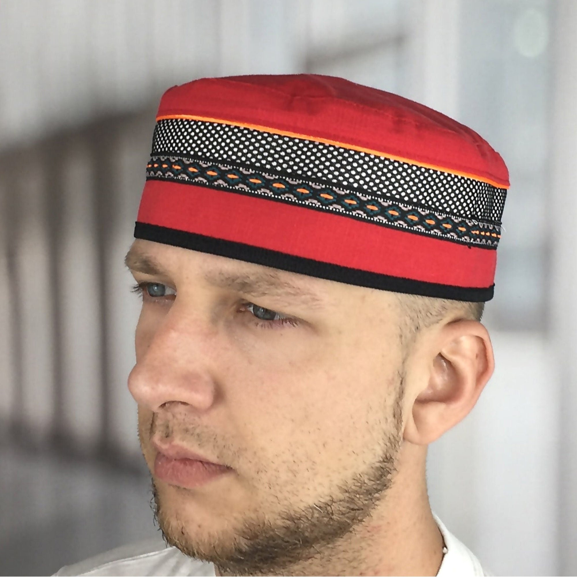 Chapeau Homme Kufi 100% Coton - Bonnet Priere Islamique Calot