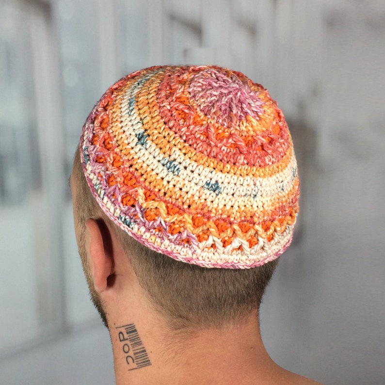 Autumn Kippah XXL Custom Large Knit Kippah Frik Kippot Jewish Etsy