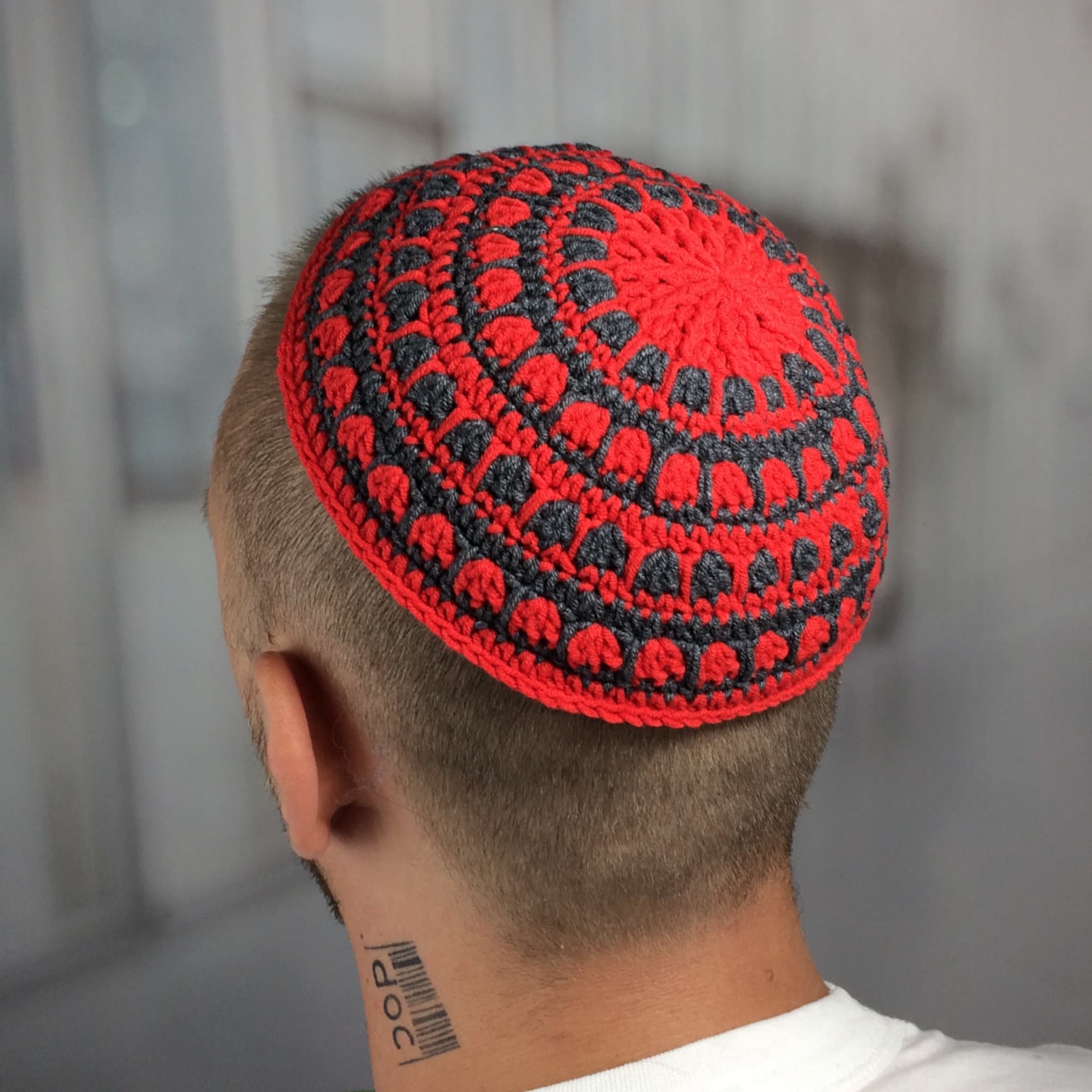 Frik Kippah Large Knit Kippah Custom Crochet Kippot Vs Etsy Australia