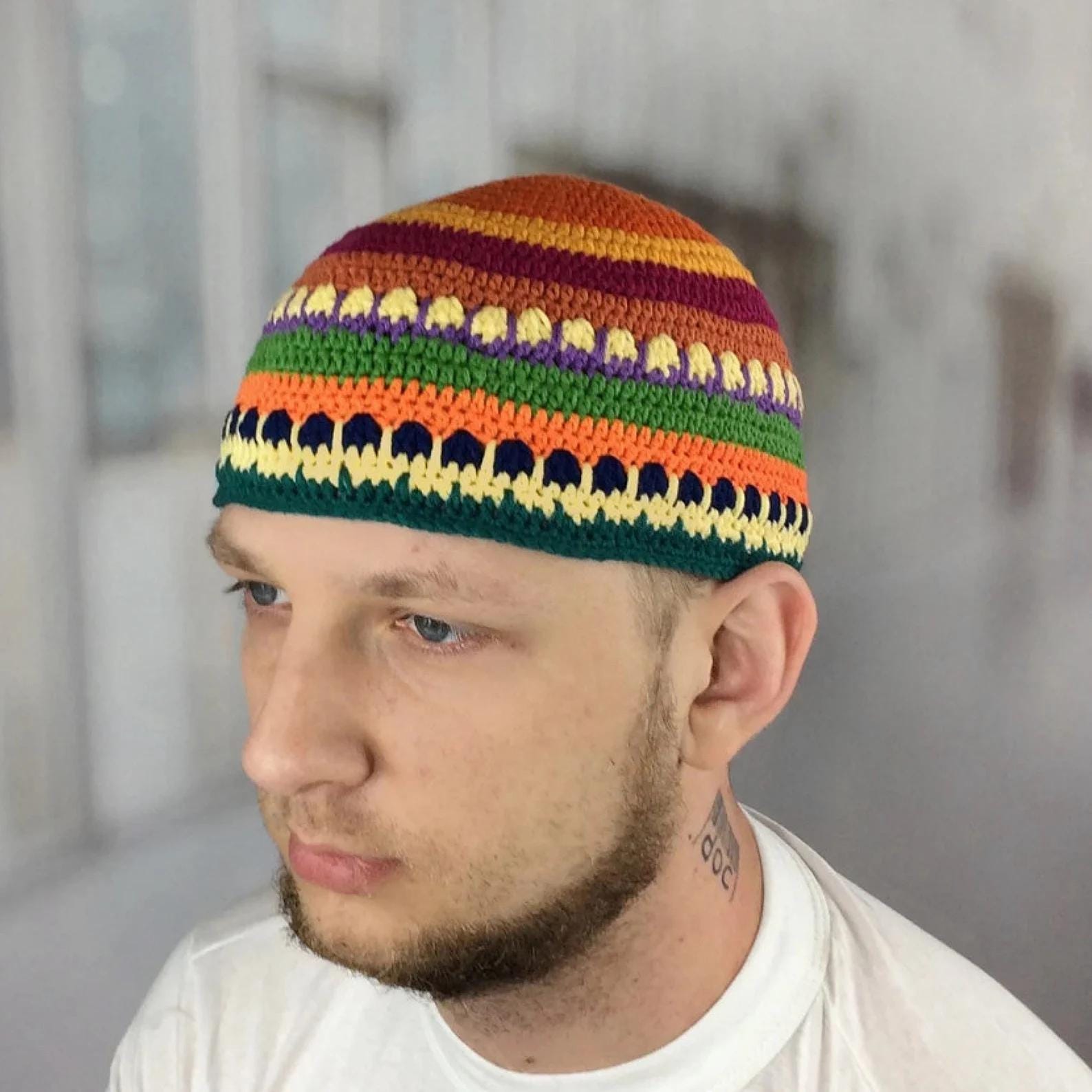 Joe Zawinul Mens Skull Cap Above Ear: Crochet Musician Beanie