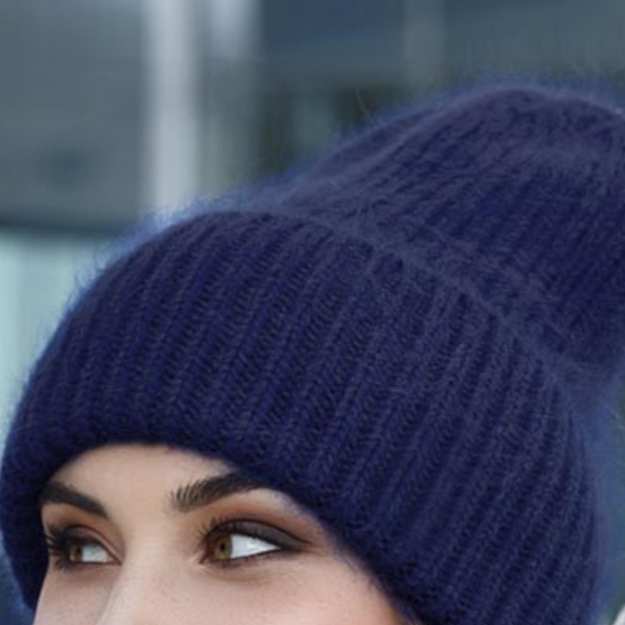 【BAON】[unisex] Enon Warmer Angora Knit Fluffy Angora Wool Beanie Winter Hat Women Extra Fluffy and