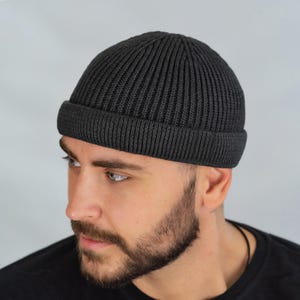 Crochet Fisherman Beanie: Wool Winter Docker Hat Gift