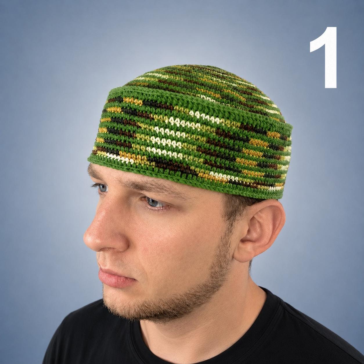 Jim Brown Green Kufi Hat | Textured Pan African Heritage Nspired