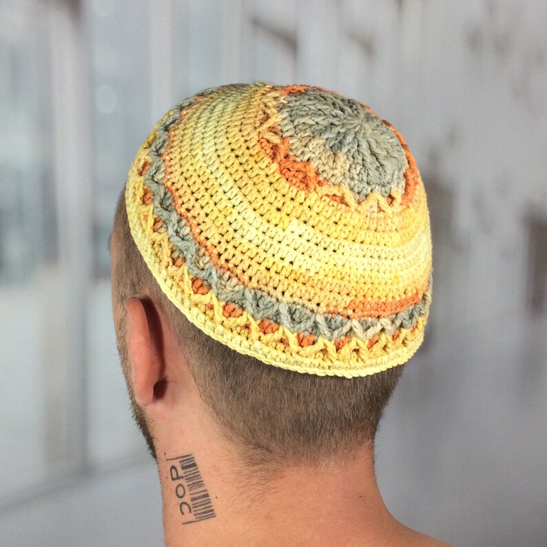 Autumn Kippah XXL Custom Large Knit Kippah Frik Kippot Jewish Etsy