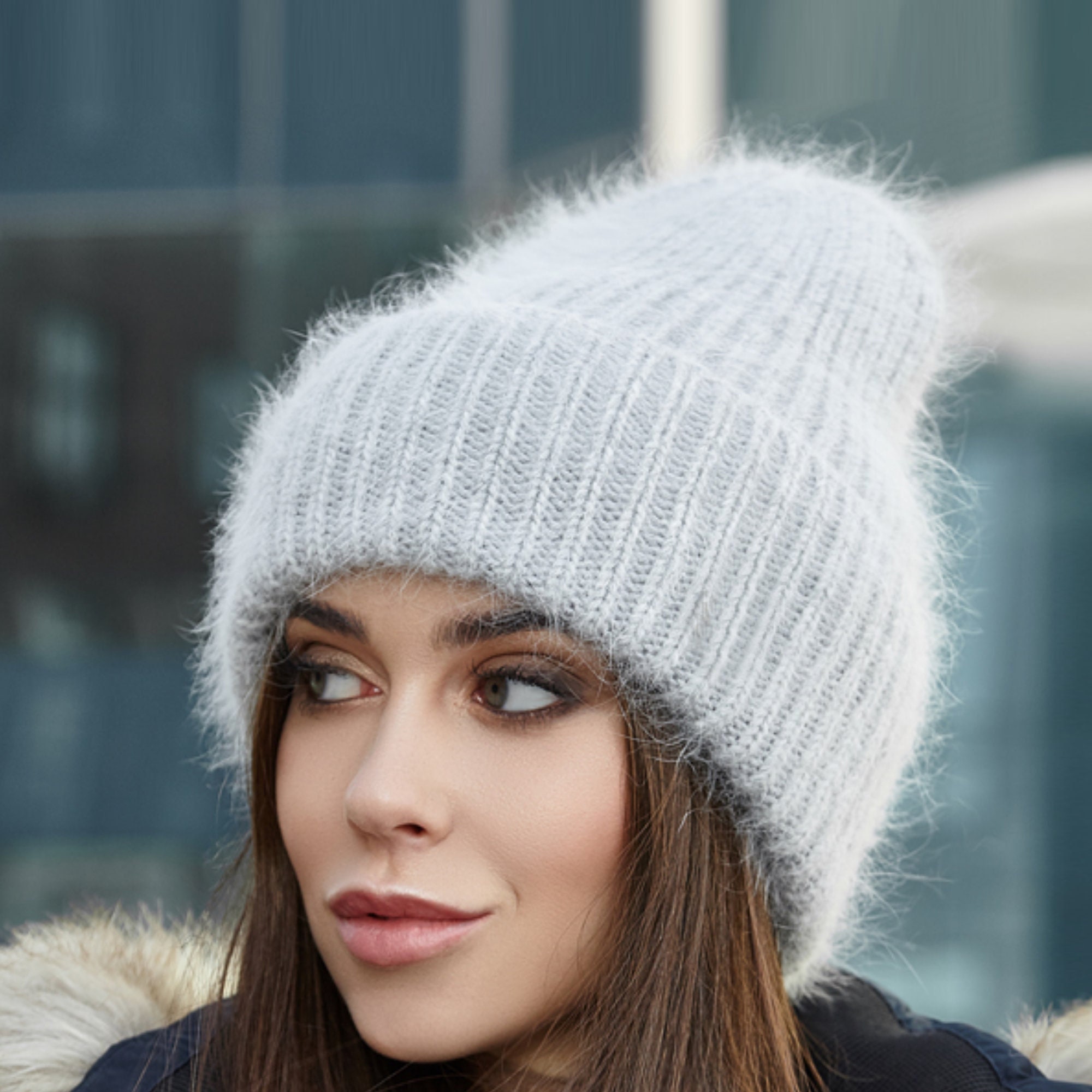 ★The tis★ RIBBON ANGORA WOOL BAENIE_TT3W708IV 20% Angora Rabbit Fibre Viscose Yarn Blended Angora Wool