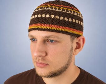 Kufi Retro Jazz Musician Hat Joe Zawinul Inspired Crochet Skullcap