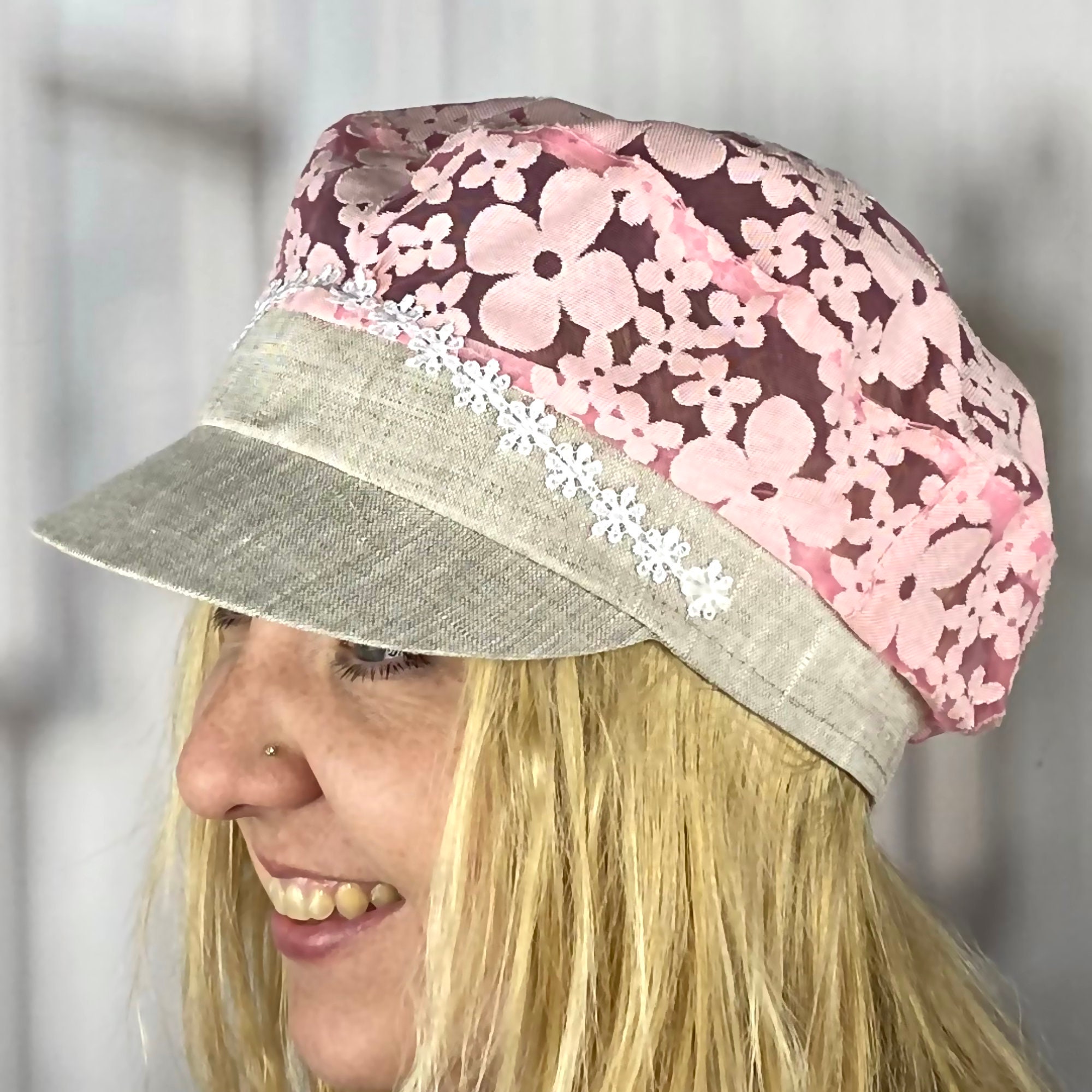 Oversized Women Lace Baseball Cap Cute 