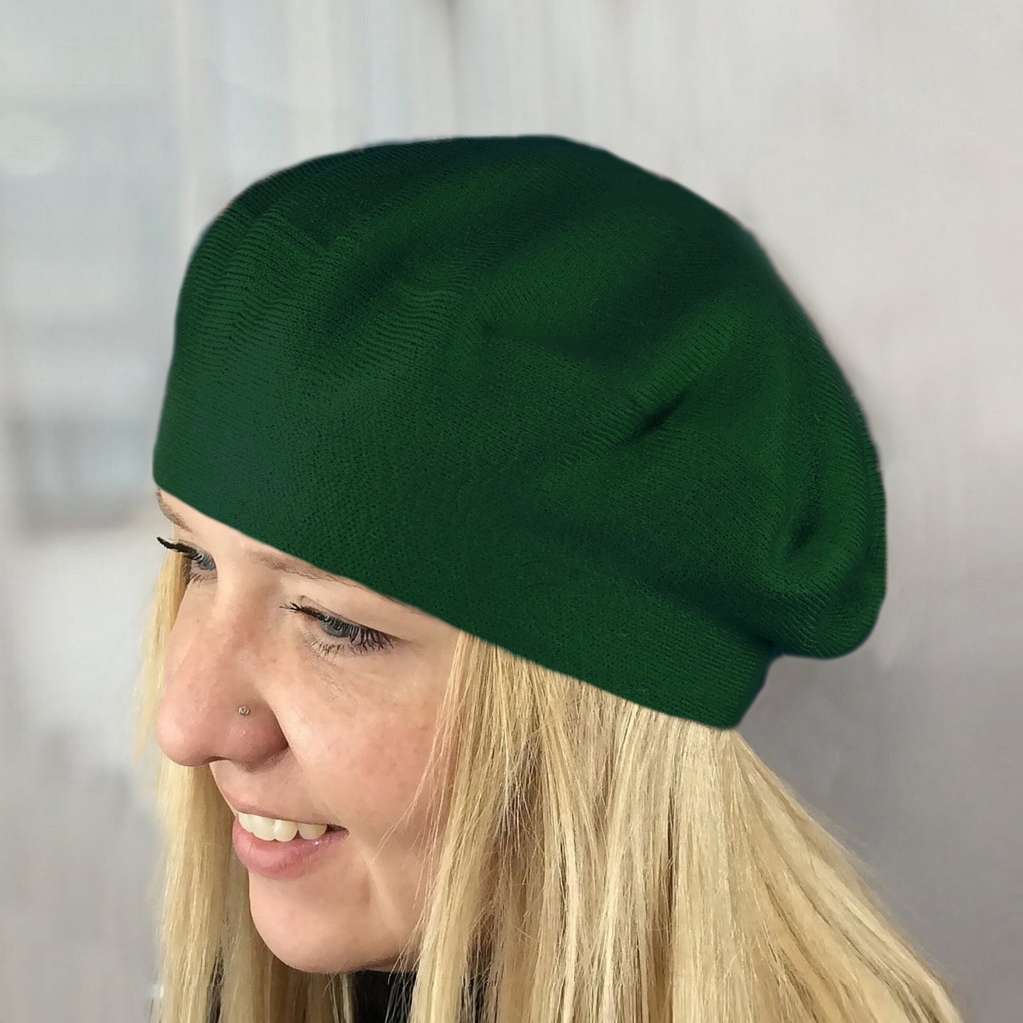 Vegan Knit Beret for Women Preppy 