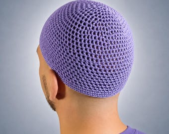 Thin Mesh Kippah - Breathable Yarmulke, Summer Crochet Kippot for