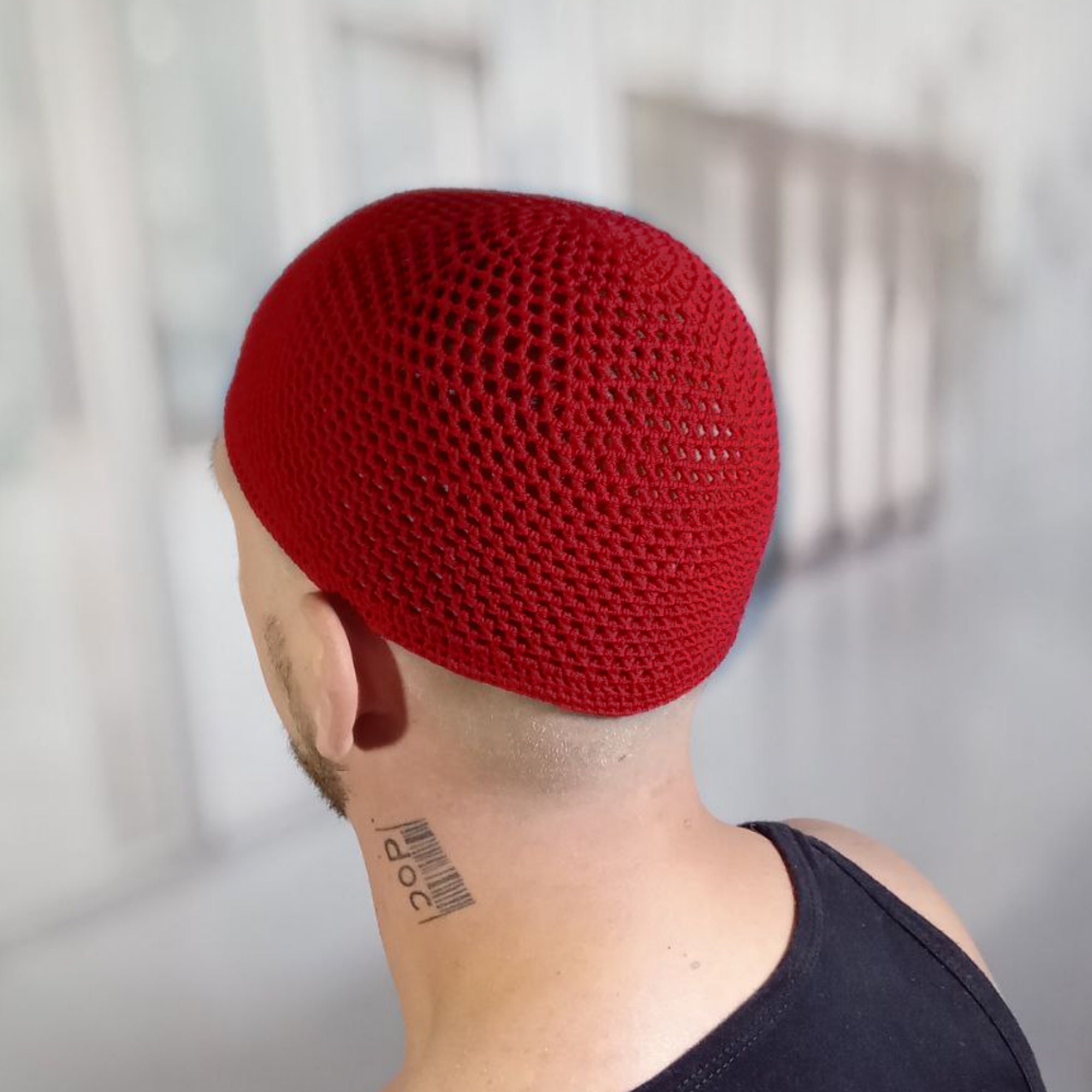 Crochet Beanie Hat for Men: Bamboo Blend, Hair Loss, Alopecia - Etsy