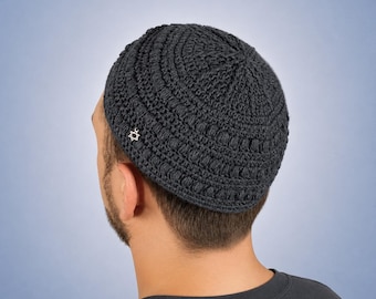 Extra Large Green Kippah | Crochet Yarmulke | Everyday Jewish