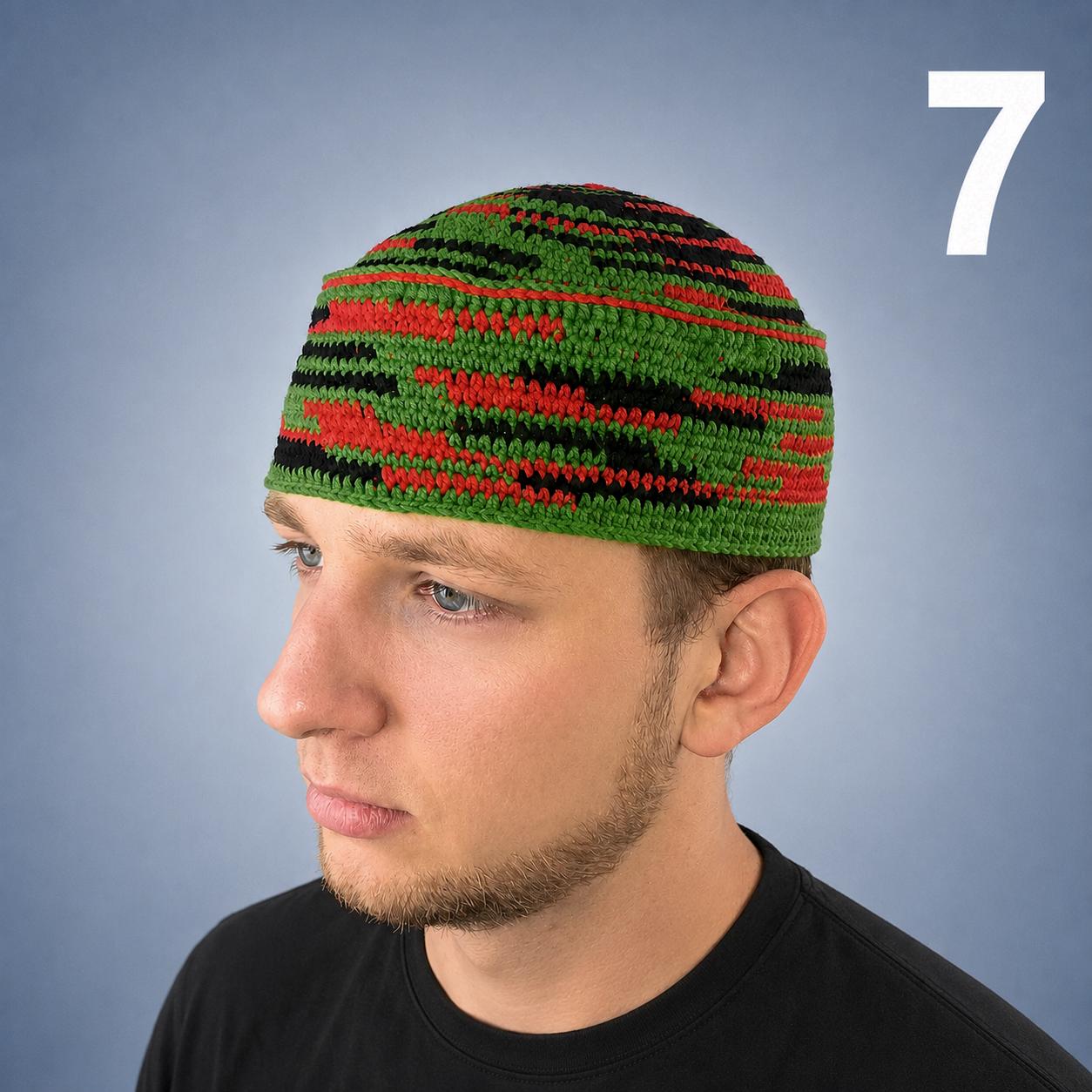 Jim Brown Green Kufi Hat: Pan African Heritage Inspired Mens