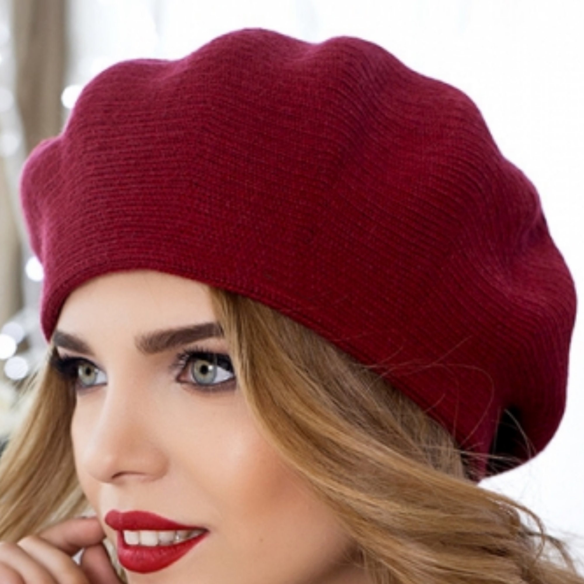 Alpaca french classic beret women Wool beret merino Etsy