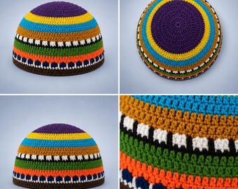 Kufi Retro Jazz Musician Hat Joe Zawinul Inspired Crochet Skullcap