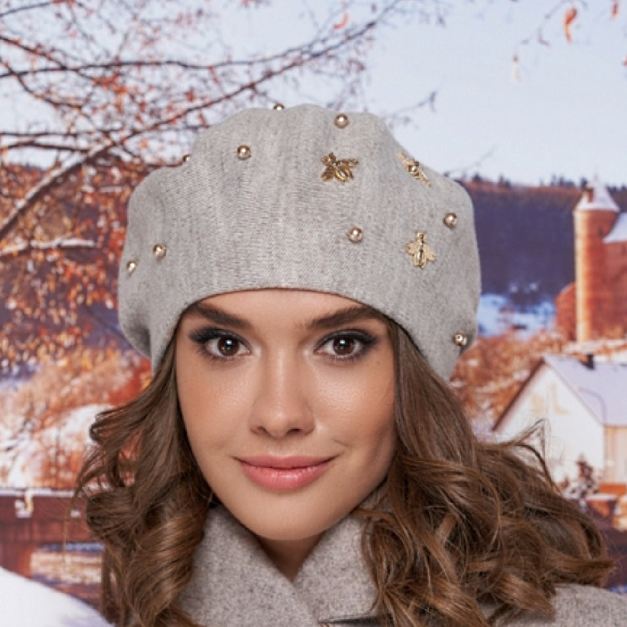 Spring Hats Alpaca Wool Beret Hat Wool 
