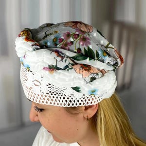 Lightweight beanie Eyelet hat Hair loss turban for women cancer patient Alopecia Chemo headband Chemo head wrap