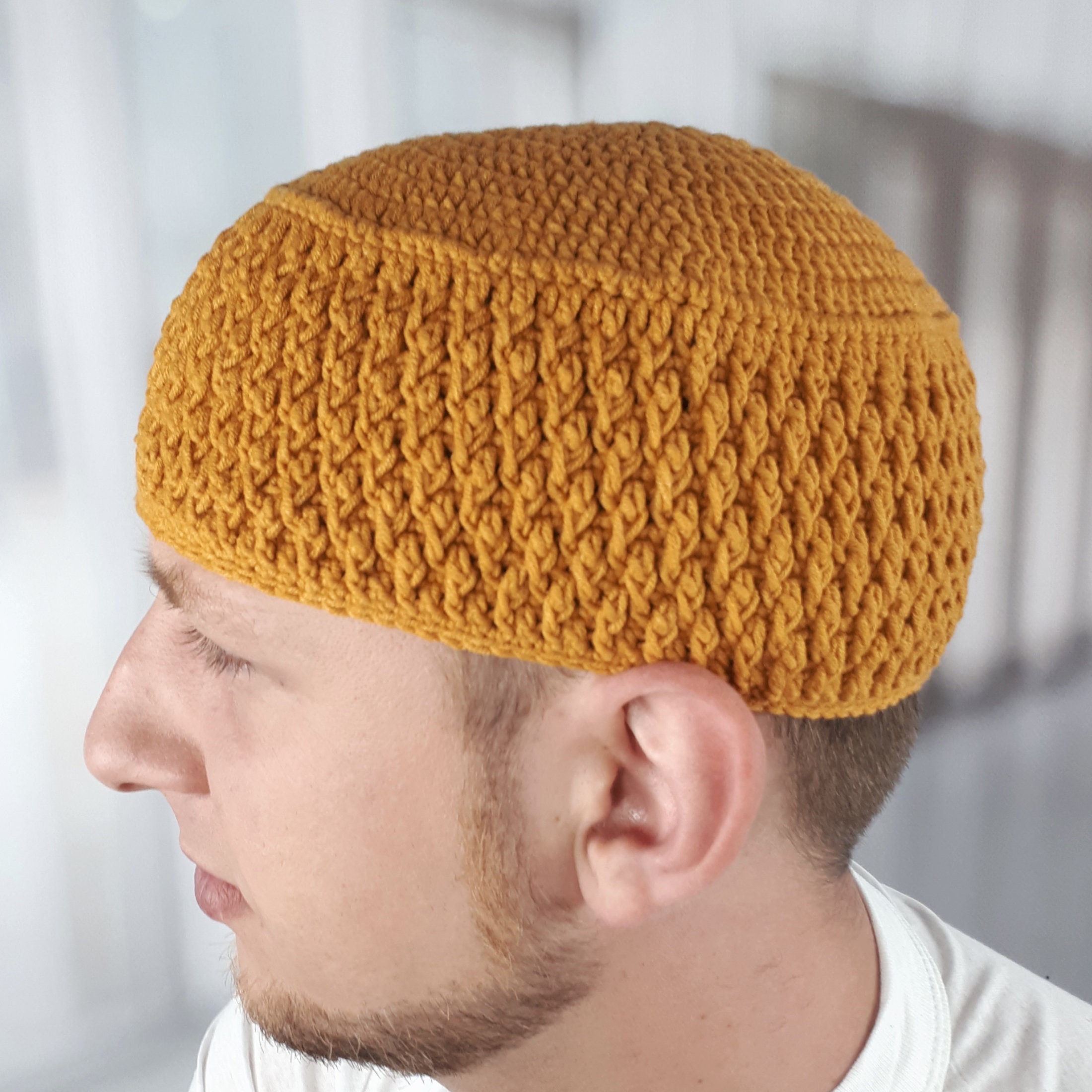 Large Kufi Hat Mens Crochet Beanie Men 