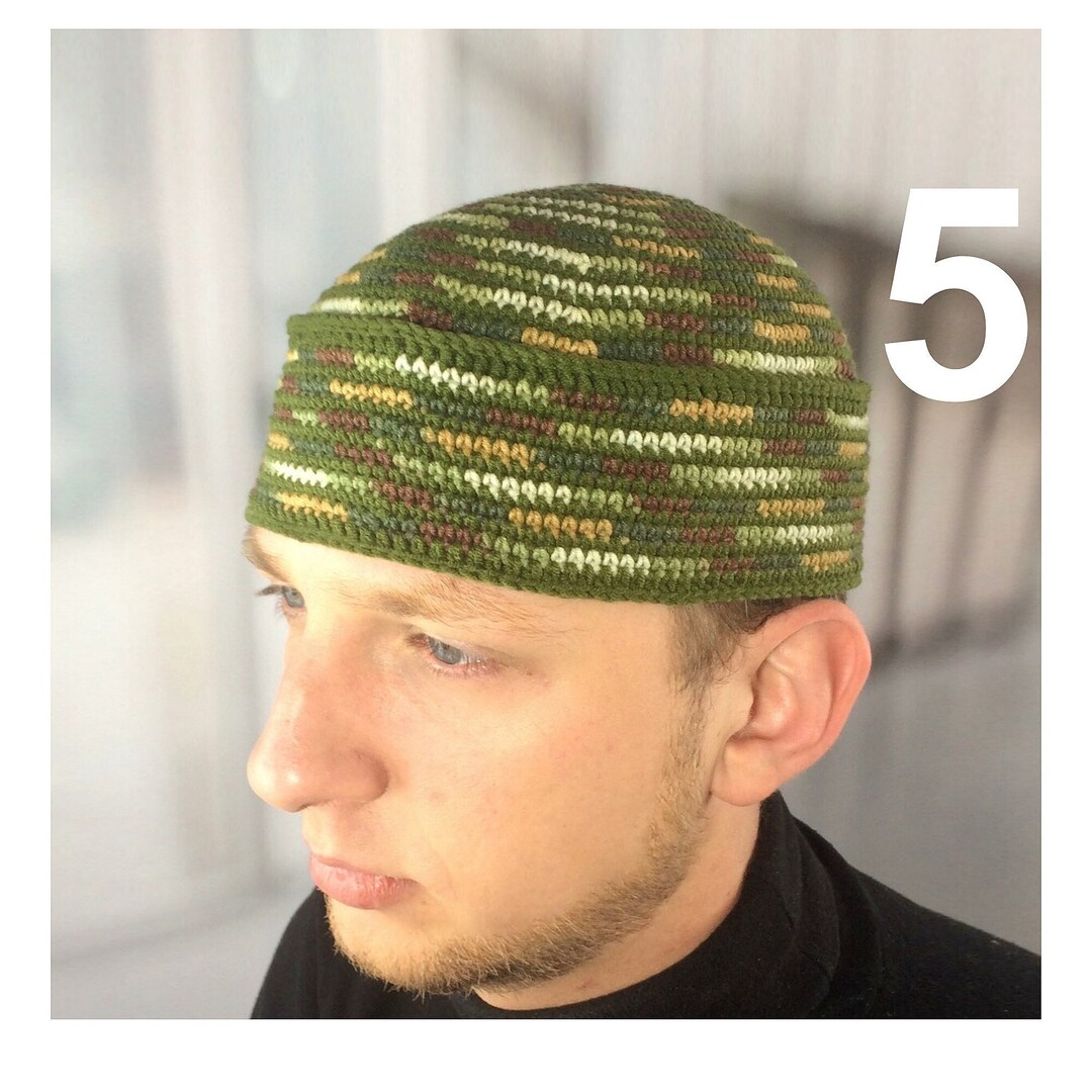 Jim Brown Green Kufi Hat Pan African Heritage Inspired Mens Beanie