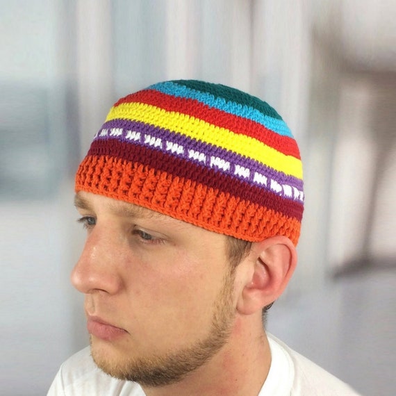 Kufi Hat Mens Rainbow Bass Jazz Hat 