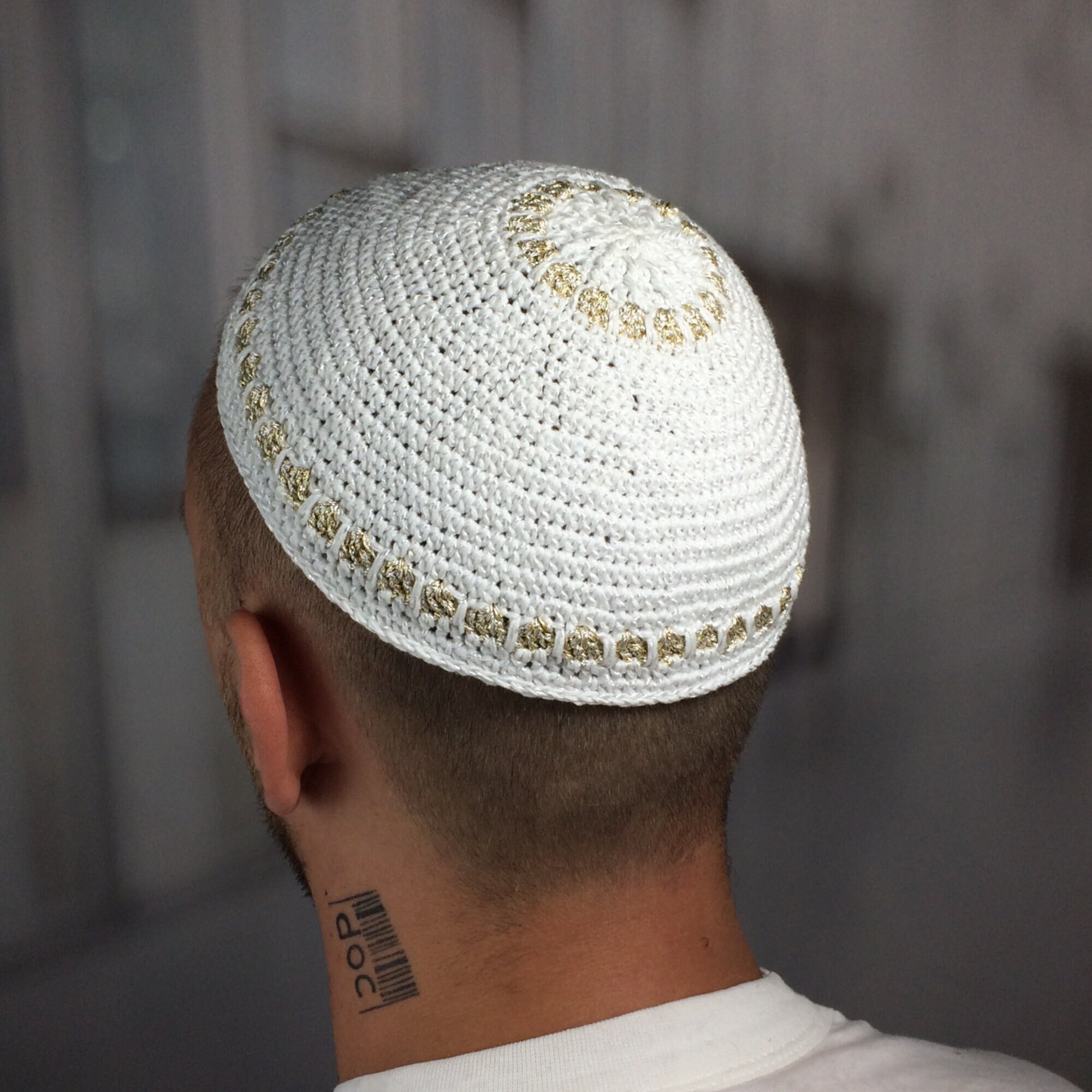 Knit Kippah: XXL Wedding Yarmulke, Jewish Gift