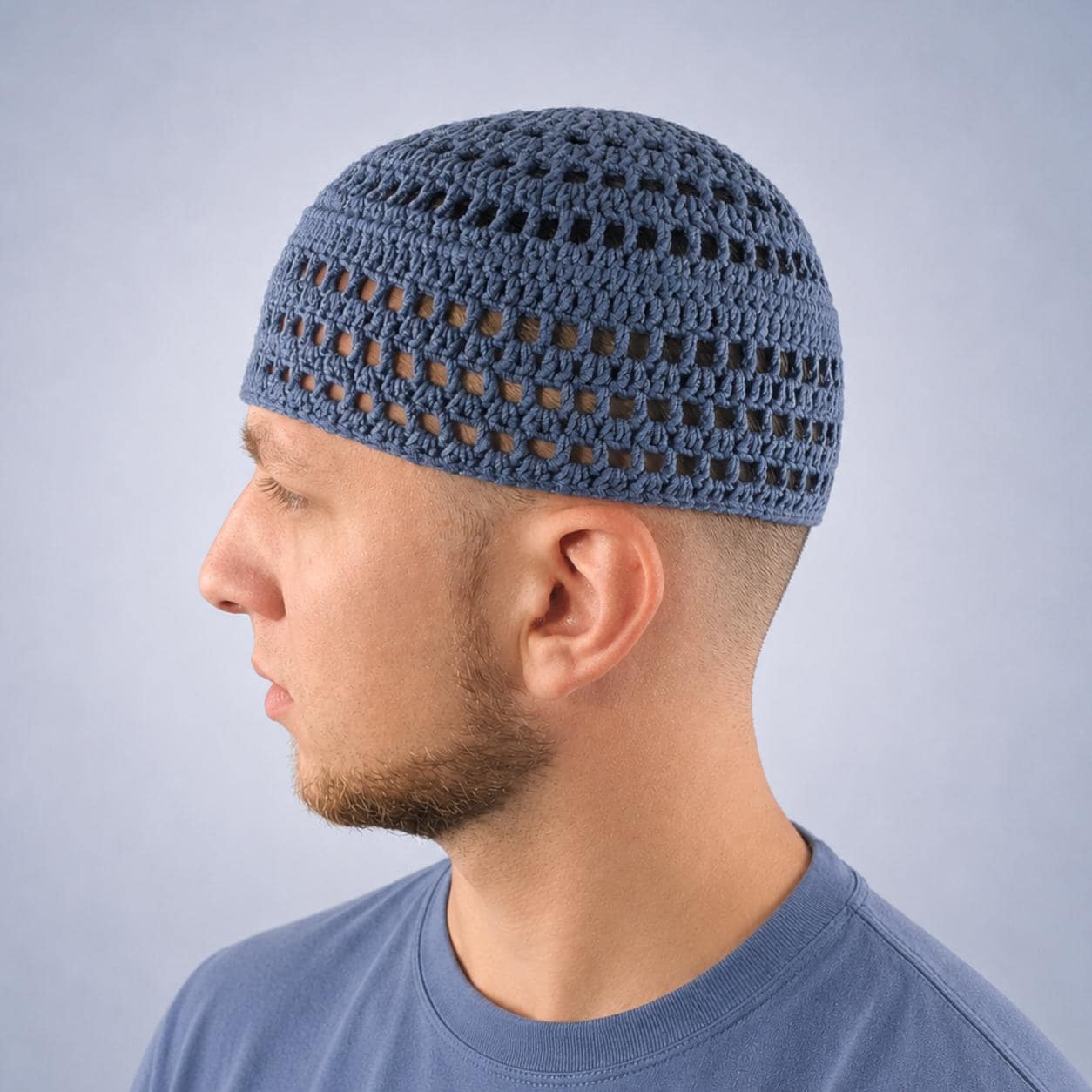 Breathable сrochet Kufi Hat Muslim Skullcap for Summer : Eid