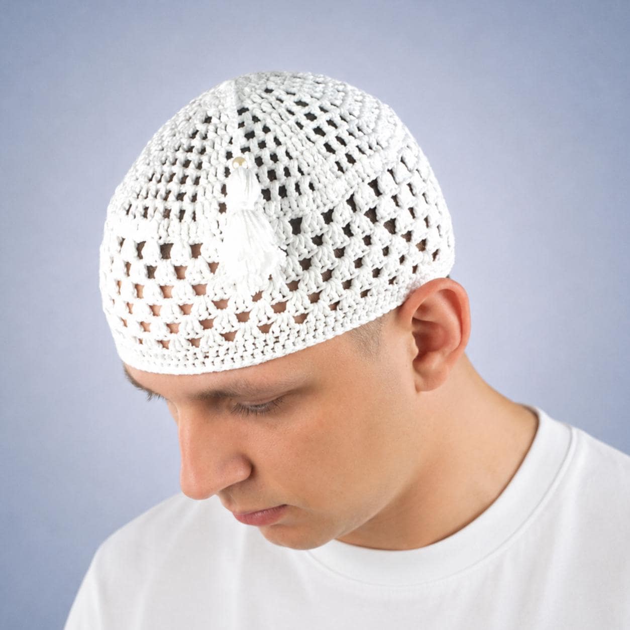 Namaz Kufi Hat With Tassel Daily Muslim Prayer Skullcap