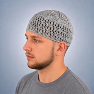 Gorro kufi respirável para homens: Gorro de verão, tamanho grande, estilo islâmico, ideal para orações (XL). Ótimo presente para homens.
